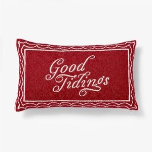 Oversized Woven "Good Tidings" Lumbar Throw Pillow - Threshold with Studio McGee